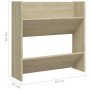 Zapatero de pared madera contrachapada roble Sonoma 60x18x60 cm