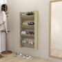Zapateros de pared 2 uds contrachapada roble Sonoma 60x18x60 cm