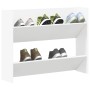 Zapatero de pared madera contrachapada blanco 80x18x60 cm
