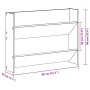 Zapatero de pared madera contrachapada blanco 80x18x60 cm