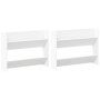Zapateros de pared 2 uds madera contrachapada blanco 80x18x60cm