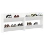 Zapateros de pared 2 uds madera contrachapada blanco 80x18x60cm