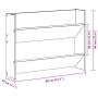 Zapateros de pared 2 uds madera contrachapada blanco 80x18x60cm