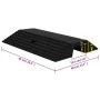 Rubber bridge threshold ramp 49x40x8 cm by vidaXL, Road and traffic signs - Ref: Foro24-150976, Price: 55,71 €, Discount: %