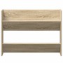Zapateros de pared 2 uds contrachapada roble Sonoma 80x18x60 cm