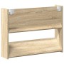 Zapateros de pared 2 uds contrachapada roble Sonoma 80x18x60 cm