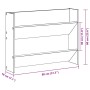 Zapateros de pared 2 uds contrachapada roble Sonoma 80x18x60 cm