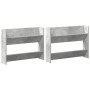Zapateros de pared 2 uds contrachapada gris hormigón 80x18x60cm
