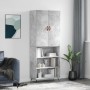 Hohes Sideboard aus betongrauem Sperrholz, 69,5 x 34 x 180 cm von vidaXL, Sideboards - Ref: Foro24-3196047, Preis: 130,76 €, ...