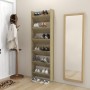 Zapateros de pared 2 uds contrachapada roble Sonoma 60x18x90 cm