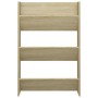 Zapateros de pared 2 uds contrachapada roble Sonoma 60x18x90 cm