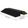 Bridge threshold ramp 3 units rubber 49x40x8 cm by vidaXL, Road and traffic signs - Ref: Foro24-150977, Price: 113,16 €, Disc...