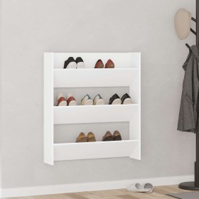 Zapatero de pared madera contrachapada blanco 80x18x90 cm Zapatero de pared madera contrachapada blanco 80x18x90 cm