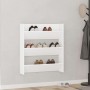 Zapatero de pared madera contrachapada blanco 80x18x90 cm