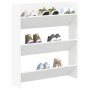 Zapatero de pared madera contrachapada blanco 80x18x90 cm