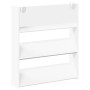 Zapatero de pared madera contrachapada blanco 80x18x90 cm