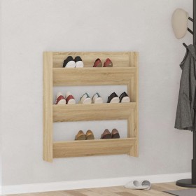 Zapatero de pared madera contrachapada roble Sonoma 80x18x90 cm Zapatero de pared madera contrachapada roble Sonoma 80x18x90 cm