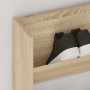 Zapatero de pared madera contrachapada roble Sonoma 80x18x90 cm