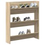 Zapatero de pared madera contrachapada roble Sonoma 80x18x90 cm