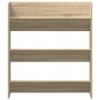 Zapatero de pared madera contrachapada roble Sonoma 80x18x90 cm