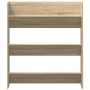 Zapateros de pared 2 uds contrachapada roble Sonoma 80x18x90 cm