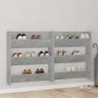 Zapatero de pared madera contrachapada gris hormigón 80x18x90cm