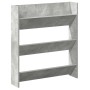 Zapatero de pared madera contrachapada gris hormigón 80x18x90cm