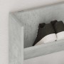 Zapatero de pared madera contrachapada gris hormigón 80x18x90cm