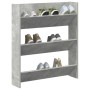 Zapatero de pared madera contrachapada gris hormigón 80x18x90cm