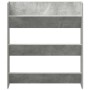 Zapatero de pared madera contrachapada gris hormigón 80x18x90cm