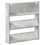 Zapatero de pared madera contrachapada gris hormigón 80x18x90cm