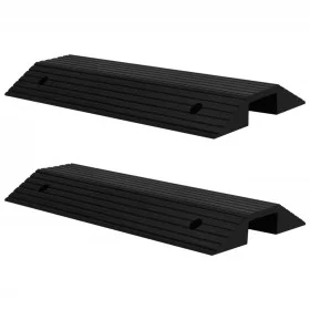 Bridge threshold ramp 2 pcs rubber 80x40x8 cm by vidaXL, Road and traffic signs - Ref: Foro24-150979, Price: 158,23 €, Discou...