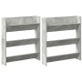 Zapateros de pared 2 uds contrachapada gris hormigón 80x18x90cm
