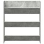 Zapateros de pared 2 uds contrachapada gris hormigón 80x18x90cm