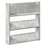 Zapateros de pared 2 uds contrachapada gris hormigón 80x18x90cm