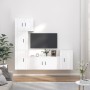 Set de muebles de TV 5 pzas madera contrachapada blanco brillo de vidaXL, Muebles TV - Ref: Foro24-3188632, Precio: 234,69 €,...