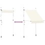 Toldo retráctil de operación manual 150 cm crema