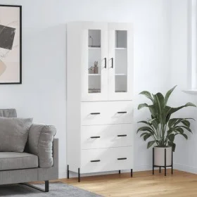 Hohes weißes Sperrholz-Sideboard 69,5 x 34 x 180 cm von vidaXL, Sideboards - Ref: Foro24-3198409, Preis: 203,93 €, Rabatt: %