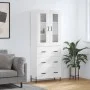 Hohes weißes Sperrholz-Sideboard 69,5 x 34 x 180 cm von vidaXL, Sideboards - Ref: Foro24-3198409, Preis: 203,93 €, Rabatt: %