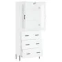 Hohes weißes Sperrholz-Sideboard 69,5 x 34 x 180 cm von vidaXL, Sideboards - Ref: Foro24-3198409, Preis: 203,93 €, Rabatt: %