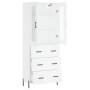 Hohes weißes Sperrholz-Sideboard 69,5 x 34 x 180 cm von vidaXL, Sideboards - Ref: Foro24-3198409, Preis: 206,47 €, Rabatt: %