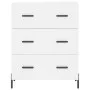 Hohes weißes Sperrholz-Sideboard 69,5 x 34 x 180 cm von vidaXL, Sideboards - Ref: Foro24-3198409, Preis: 203,93 €, Rabatt: %