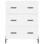 Hohes weißes Sperrholz-Sideboard 69,5 x 34 x 180 cm von vidaXL, Sideboards - Ref: Foro24-3198409, Preis: 206,47 €, Rabatt: %