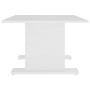 Mesa de centro de madera contrachapada blanco 103,5x60x40 cm