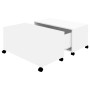 Mesa de centro madera contrachapada blanco 75x75x38 cm