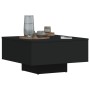 Mesa de centro madera contrachapada negro 60x60x31,5 cm