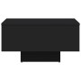 Mesa de centro madera contrachapada negro 60x60x31,5 cm