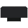 Mesa de centro madera contrachapada negro 60x60x31,5 cm
