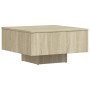 Mesa de centro madera contrachapada roble Sonoma 60x60x31,5 cm