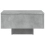 Mesa de centro madera de ingeniería gris hormigón 60x60x31,5 cm